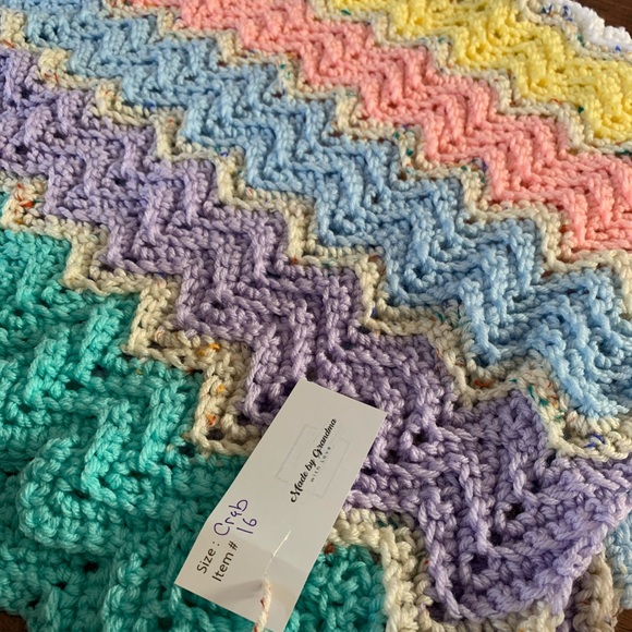 Mafe by Grandma Other - Made by Grandma - Hand Crocheted Crib Blanket